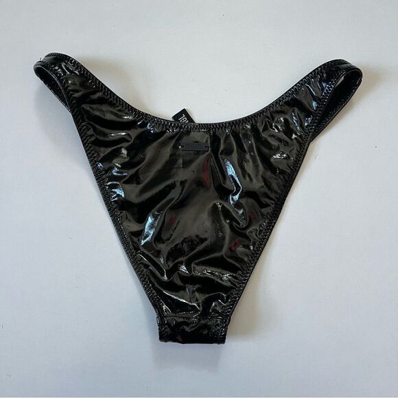TRIANGL Faux Patent Leather Bikini Bottoms Small - Picture 7 of 8